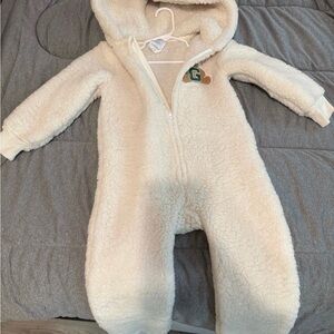 Baby Gap Sherpa Hoodie PJ One-Piece 4T
